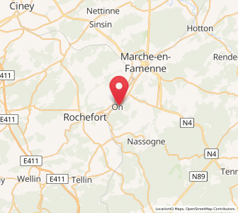 Map of On, Wallonia