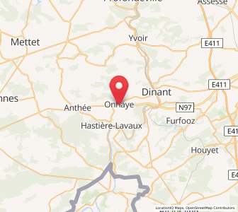 Map of Onhaye, Wallonia