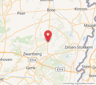 Map of Opglabbeek, Flanders