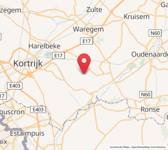 Map of Otegem, Flanders
