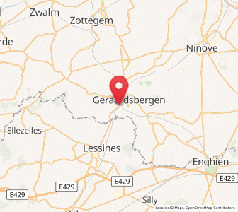 Map of Overboelare, Flanders