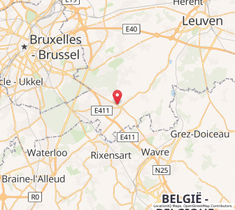 Map of Overijse, Flanders