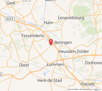 Map of Paal, Flanders