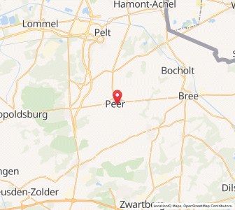 Map of Peer, Flanders