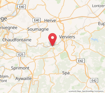 Map of Pepinster, Wallonia