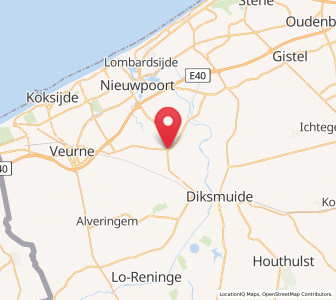 Map of Pervijze, Flanders