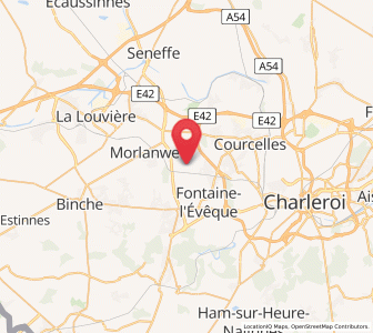 Map of Piéton, Wallonia