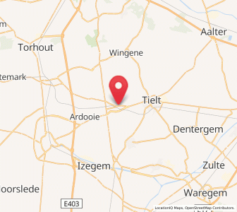Map of Pittem, Flanders
