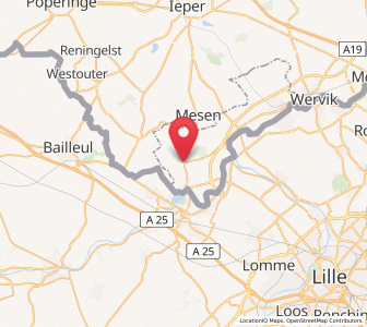 Map of Ploegsteert, Wallonia