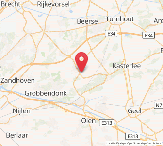 Map of Poederlee, Flanders