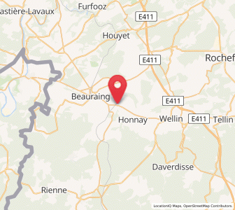 Map of Pondrôme, Wallonia