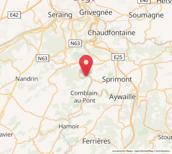 Map of Poulseur, Wallonia