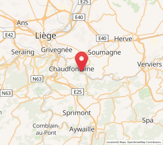 Map of Prayon, Wallonia