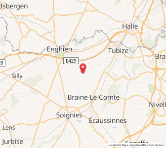 Map of Rebecq-Rognon, Wallonia