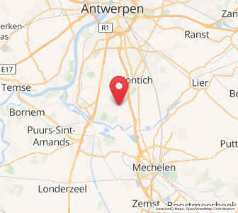 Map of Reet, Flanders