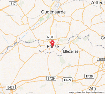 Map of Ronse, Flanders
