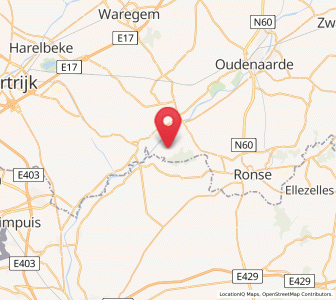 Map of Ruien, Flanders