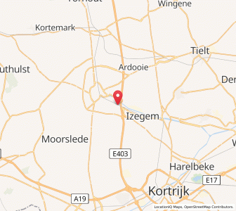 Map of Rumbeke, Flanders