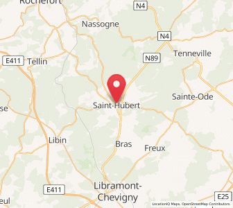 Map of Saint-Hubert, Wallonia