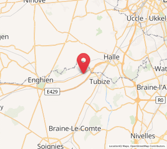 Map of Saintes, Wallonia
