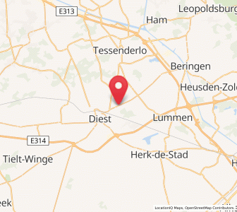 Map of Schaffen, Flanders