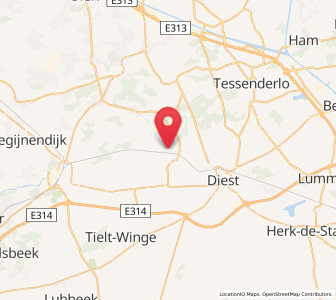 Map of Montaigu-Zichem, Flanders