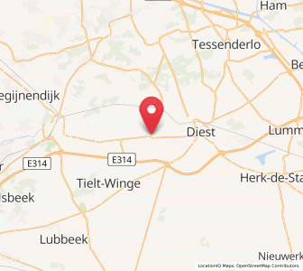 Map of Montaigu, Flanders