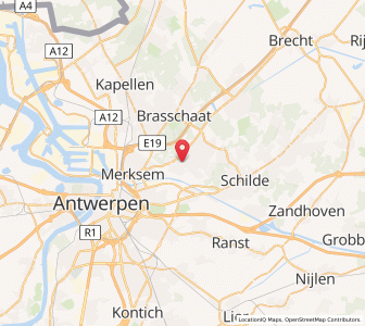 Map of Schoten, Flanders