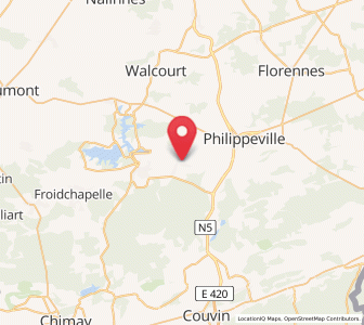 Map of Senzeille, Wallonia