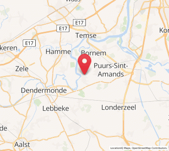 Map of Sint-Amands, Flanders