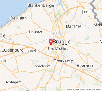 Map of Sint-Andries, Flanders