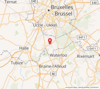 Map of Rhode-Saint-Genèse, Flanders