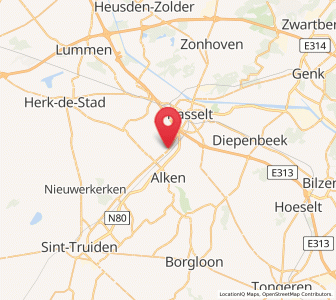 Map of Sint-Lambrechts-Herk, Flanders
