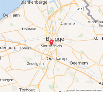 Map of Saint-Michel-lez-Bruges, Flanders