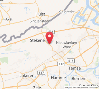 Map of Sint-Pauwels, Flanders