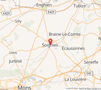 Map of Soignies, Wallonia