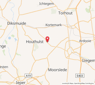 Map of Staden, Flanders