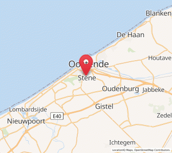 Map of Stene, Flanders