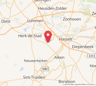 Map of Stevoort, Flanders
