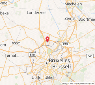 Map of Strombeek-Bever, Flanders