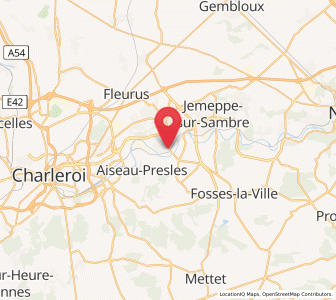 Map of Tamines, Wallonia