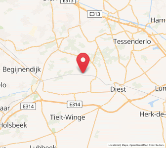 Map of Testelt, Flanders