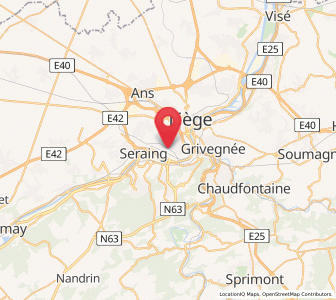 Map of Tilleur, Wallonia