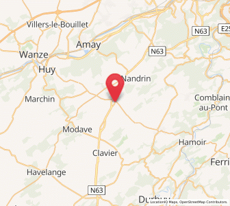 Map of Tinlot, Wallonia