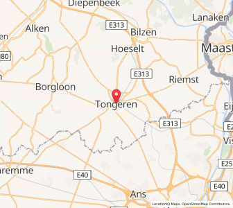 Map of Tongres, Flanders