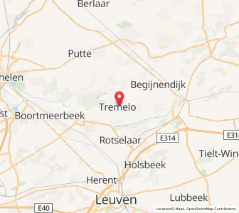 Map of Tremelo, Flanders