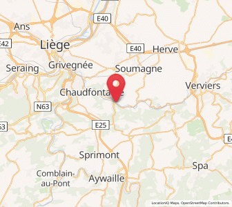 Map of Trooz, Wallonia