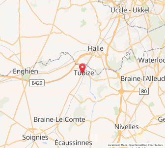 Map of Tubize, Wallonia