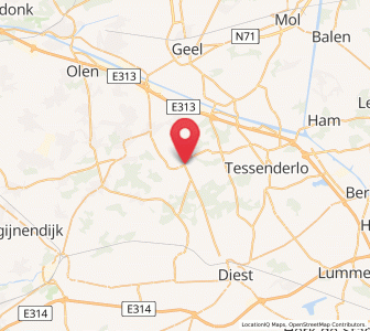 Map of Veerle, Flanders