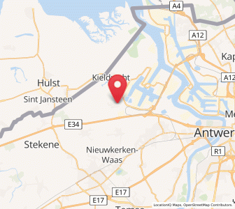 Map of Verrebroek, Flanders